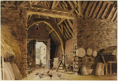 Ows William Henry Hunt, A Barn Interior