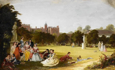 James Digman Wingfield, A Summer Afternoon at Hampton Court