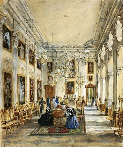 Willibald Richter, White Room in the Wilanów Palace.