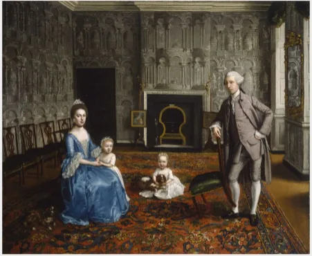 Strickland Lowry, An Interior with Members of a Family