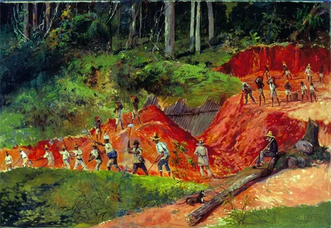 Alfredo Norfini, Construção de Açude - Fazenda Cachoeira - Campinas