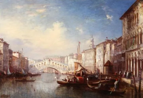 Adolf Sukkert, Scene of the Grand Canal, Venice