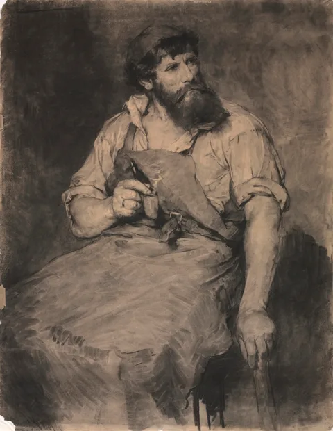 Samuel Hester Crone, Smithy, study for "Das Gericht"