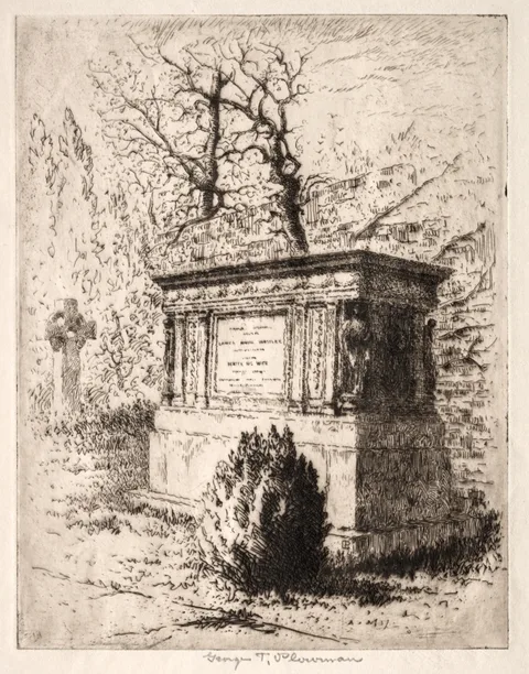 George Taylor Plowman, Whistler's Tomb, Chiswick, London