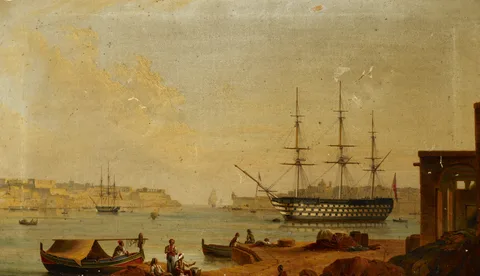 Giovanni Schranz, HMS 'Howe' at Malta