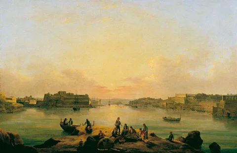 Giovanni Schranz, Grand Harbour and Fort Sant' Angelo, Valletta, Malta