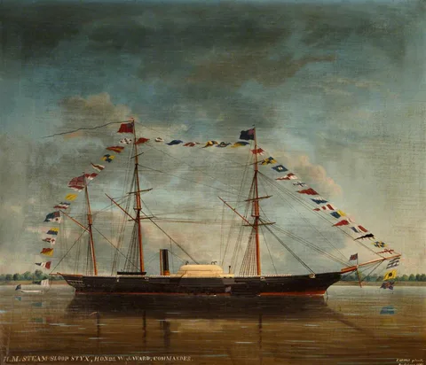 Edward Everard Arnold, H.M. Steam Sloop 'Styx'