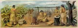 Stuart Carson Edie, Iroquois (study for mural, Honeoye Falls, New York Post Office)
