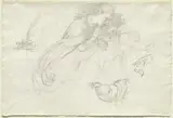 Johann Scheffer von Leonhardshoff, Two Grieving Angels (verso)