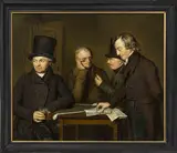 Tjeert Eernstman, Portrait of four gentlemen, talking, smoking, drinking and reading the newspaper