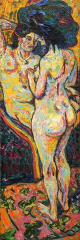 Ernst Kirchner, Two Nudes [obverse]
