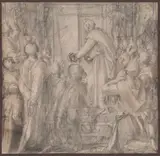 Dit Il Pontormo Ou Entourage de Jacopo Carrucci, Christ before Pilate