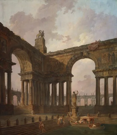 Atelier de Hubert Robert, The Landing Place