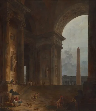 Atelier de Hubert Robert, The Obelisk