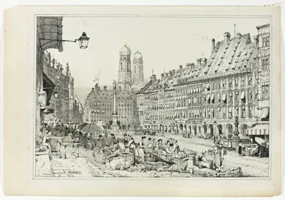 Samuel Prout, Fsa, Ows, Munich, from Facsimiles of Sketches made in Flanders and Germany