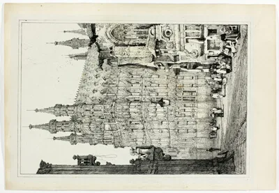 Samuel Prout, Fsa, Ows, Hotel de Ville, Louvain, from Facsimiles of Sketches made in Flanders and Germany