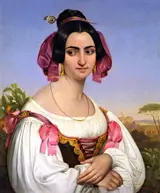 Johann Heinrich Richter, Portrait of Fortunata Segatori, an Italian model from Subiaco