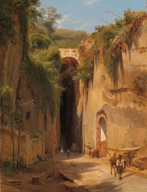 Anton Sminck Pitloo, The Grotto of Posillipo at Naples
