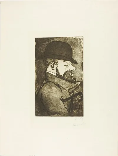 Charles L. Maurin, Portrait of Toulouse-Lautrec, from the first album of L'Estampe originale