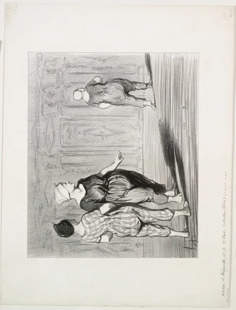 after Honore Daumier, Madame Coquardeau still has a pretty figure after all!...