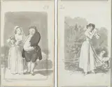 Francisco De Goya Y Lucientes Goya, Young Woman (possibly a Sex Worker) with a Man (recto); Young Woman Wringing Her Hands over a Man's Naked Body (verso)