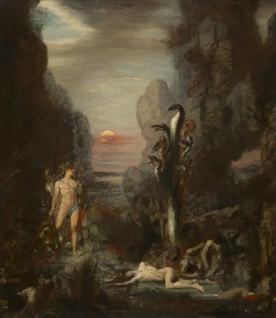 after Gustave Moreau, Hercules and the Lernaean Hydra