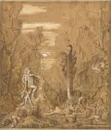 after Gustave Moreau, Hercules and the Hydra of Lerna