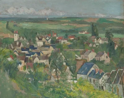 after Paul Cezanne, Auvers, Panoramic View