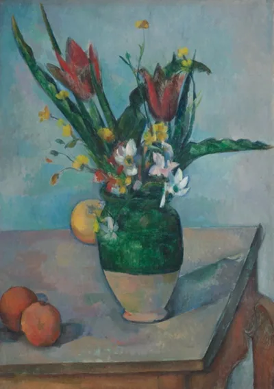 after Paul Cezanne, The Vase of Tulips