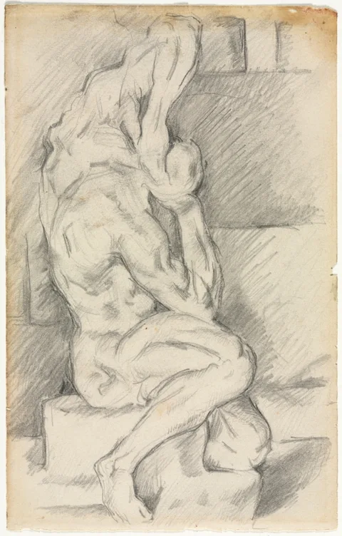 after Paul Cezanne, Sketch of Anatomical Sculpture (recto)