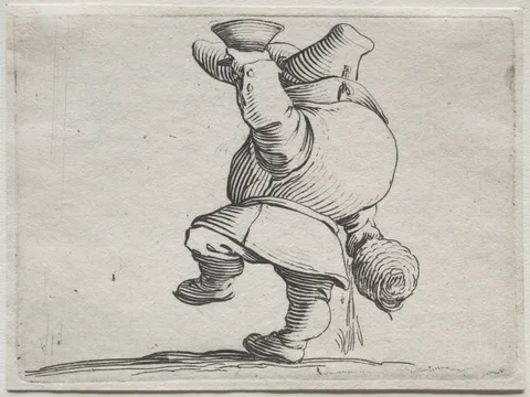 A-Jacques Callot, Drinker Seen From Behind