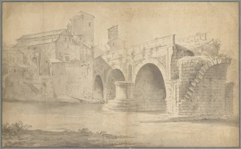 Jan Asselyn, View of the Ponte Rotto, Rome