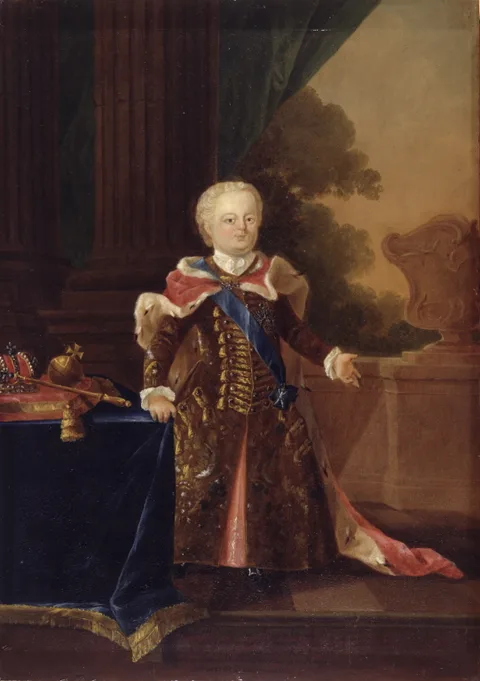Wilhelm Andreas Müller, Ivan III or Ivan VI Antonovich. Full-length Portrait