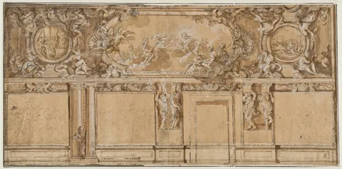 Ludovico Giminiani, Galleria dell'Eroe, Palazzo Madama (originally Palazzo Carpegna), Rome