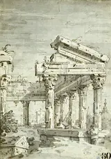 Antonio Canal detto Canaletto, Capriccio: A Ruined Classical Temple