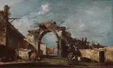 Attribuited to Francesco Guardi, Ruined Archway