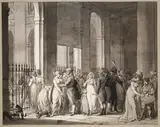Les Grogneurs by Louis-Leopold Boilly, The Arcades at the Palais-Royal