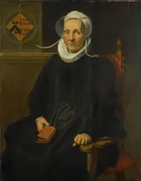 Pieter Pietersz, Portrait of Dirckje Tymansdr Gael, called van der Graft, Wife of Mattheus Augustijnsz Steyn