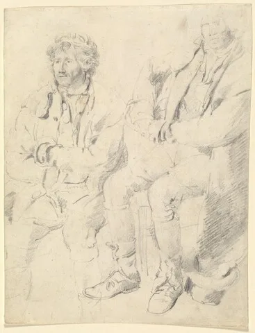 R. Ward, Two Studies of a Seated Man