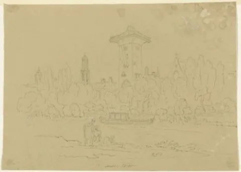 Hugh William Williams, Gezicht op de Smeetoren te Utrecht