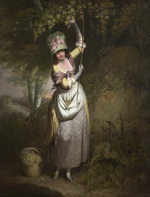 William Redmore Bigg, A Girl Gathering Filberts