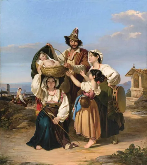 Leopold Pollak, Roman peasant family