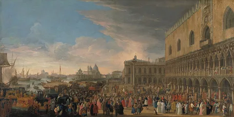 Luca Carlevaris, The Entry of the French Ambassador in Venice in 1706