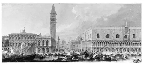 Luca Carlevaris, The Molo, Venice, from the Bacino di San Marco