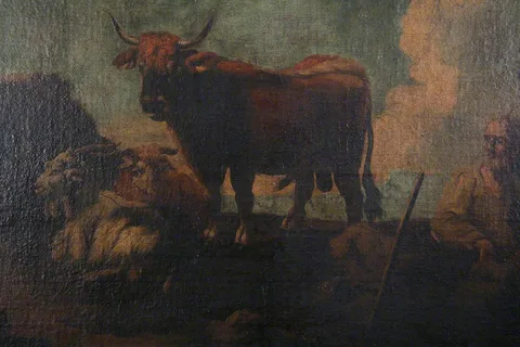 Philip Peter Roos, Landscape with Bull, Goats and Attendant
