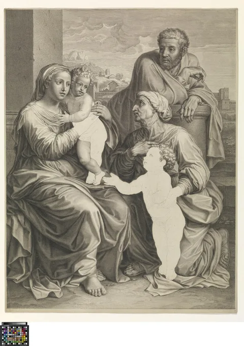 François Poilly, Holy Family with John the Baptist and Elisabeth