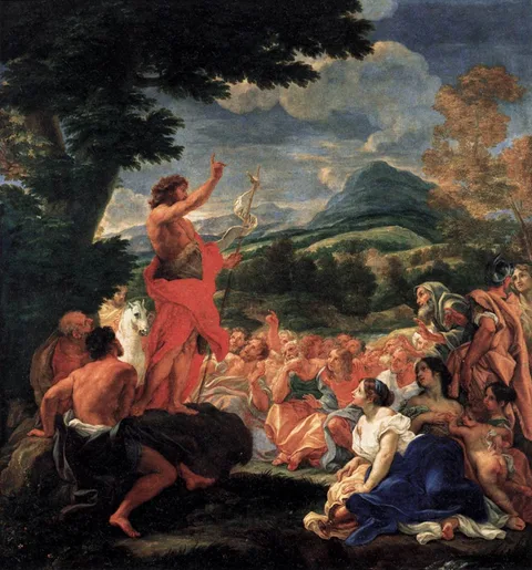 Giovan Battista Gaulli, The Sermon of St. John the Baptist