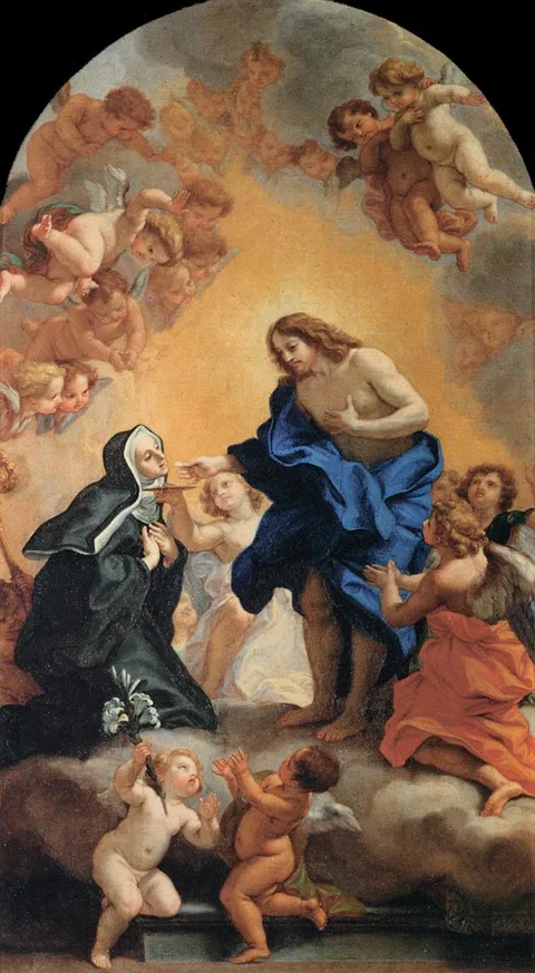 Giovan Battista Gaulli, A Blessed Abbess Receiving the Host from the Hands of Christ