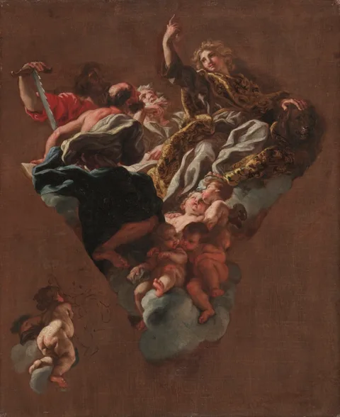 Giovan Battista Gaulli, Sketch for "The Four Prophets of Israel" (for Il Gesù, Rome)