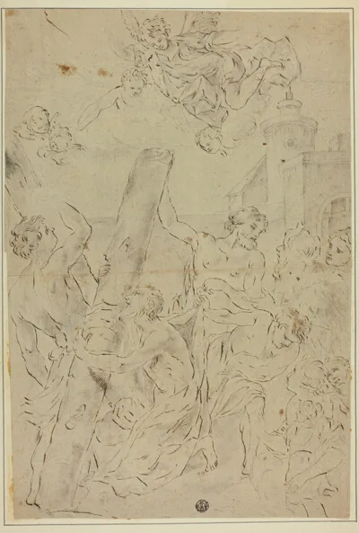 Giovan Battista Gaulli, Saint Andrew Adoring the Cross